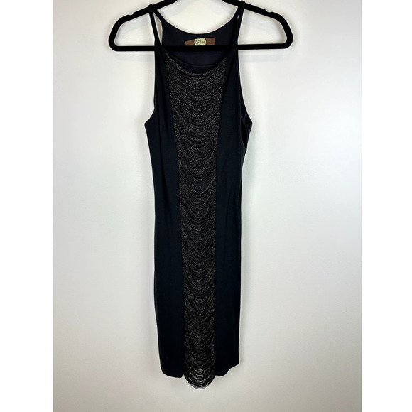 NWT Eva Franco Fringe Dress "Gold Rush" Detailed Front sz-2 - Picture 1 of 7
